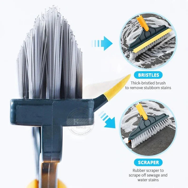 2-in-1 Cleaning Brush with Removable Wiper