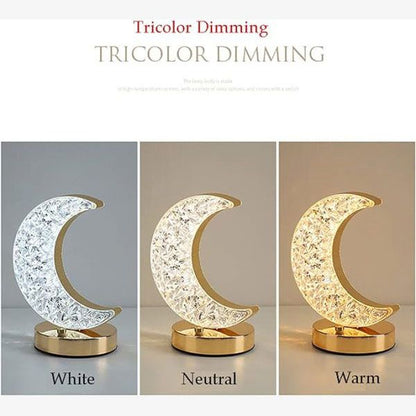 Moon Table Lamp Touch Nightstand Lamp 3 Color Mode