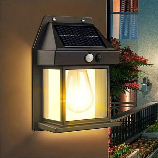 Solar Sensor Ligh Solar Tungsten Filament Lamp Outdoor Waterproof Intelligent Induction Wall Lamp